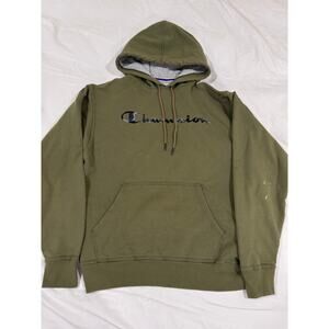 Champion Green Pullover Hoodie Size Medium